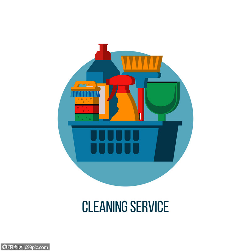 優化清潔服務品牌形象 矢量標志與清潔用品整合設計